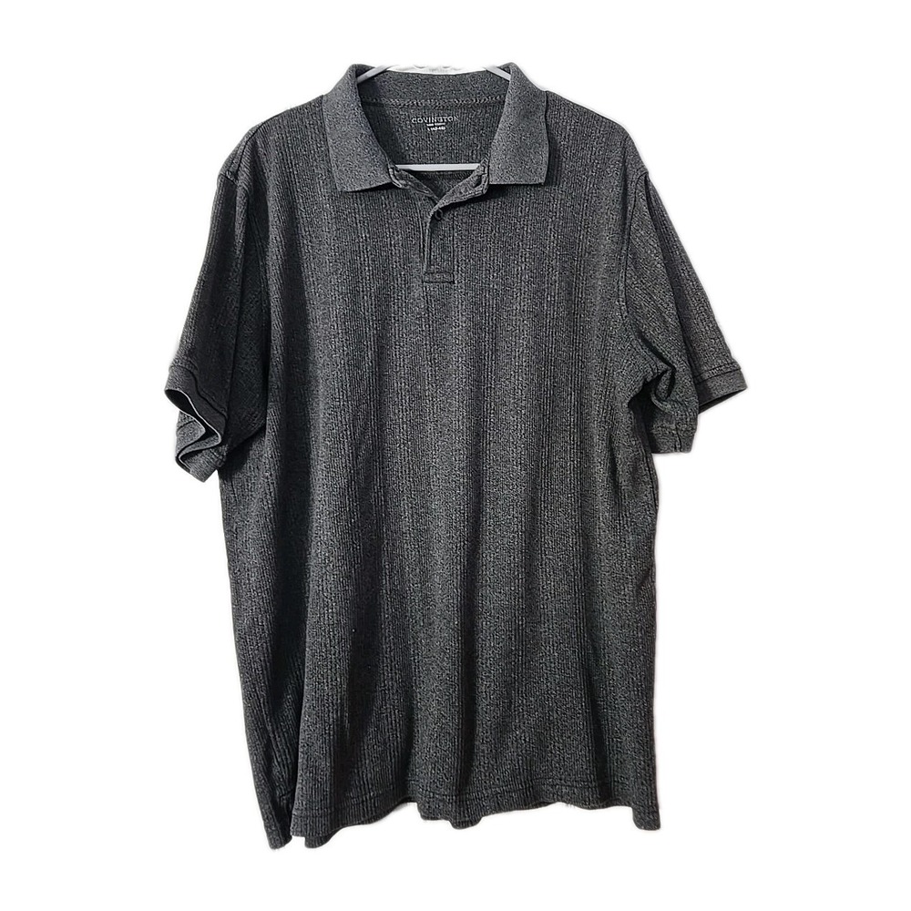 Covington Mens Polo‎ Short Sleeve Shirt Size Large Dark Grey